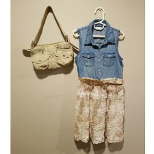 Justice girls dress,  size 8, with purse
